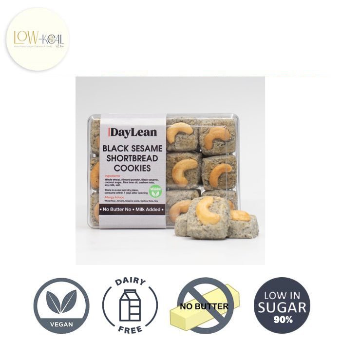 Daylean Black Sesame Cashew Nut Cookies - Low - Kcal - Daylean - Daylean Black Sesame Cashew Nut Cookies - Low - Kcal - Daylean - Daylean Black Sesame Cashew Nut Cookies -