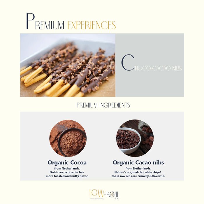 Chocolate Cacao Nibs Pocket Sticks - Low - Kcal - Giveboxs - Chocolate Cacao Nibs Pocket Sticks -