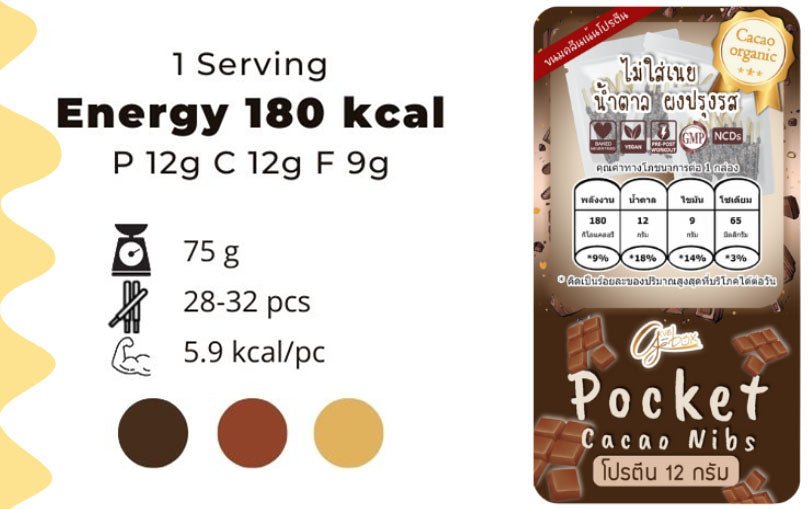 Chocolate Cacao Nibs Pocket Sticks - Low - Kcal - Giveboxs - Chocolate Cacao Nibs Pocket Sticks -