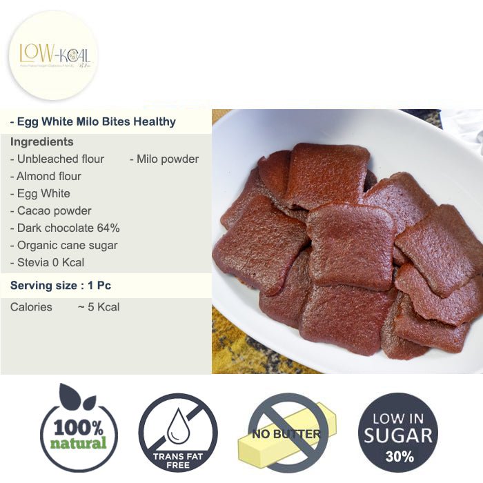 Egg White Milo Bites Healthy - Low - Kcal - Kanomdeedee - Egg White Milo Bites Healthy -