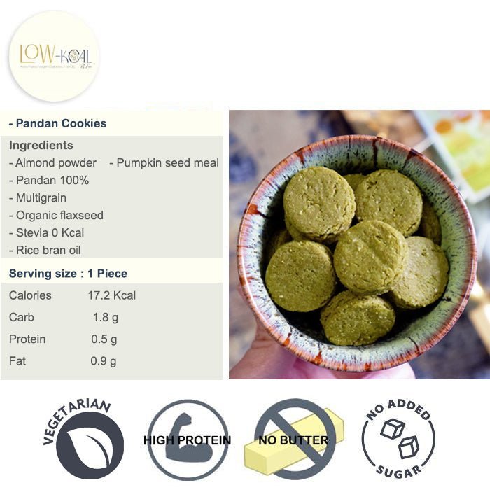 Pandan Clean Cookies ⭐New⭐ - Low - Kcal - Kanomdeedee - Pandan Clean Cookies ⭐New⭐ - Low - Kcal - Kanomdeedee - Pandan Clean Cookies ⭐New⭐ -
