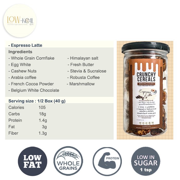 Crunchy Cereal Snack - Espresso Latte - Low - Kcal - Sprouted Seeds - Crunchy Cereal Snack - Espresso Latte - Low - Kcal - Sprouted Seeds - Crunchy Cereal Snack - Espresso Latte -