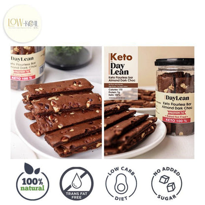 Keto Flourless Bar ( Banoffee, Almond Dark Choc )⭐Limited item⭐ - Low - Kcal - Daylean - Almond Dark Choc Bar - Keto Flourless Bar ( Banoffee, Almond Dark Choc )⭐Limited item⭐ - 