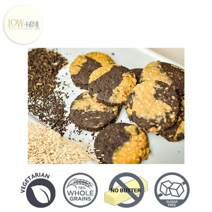 Hojicha White Sesame Cookies (Vegan) - Low - Kcal - Sprouted Seeds - Hojicha White Sesame Cookies (Vegan) - 