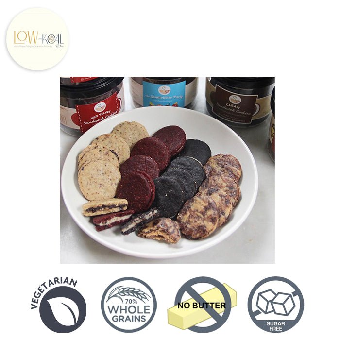 Sandwich Cookies ( Mixed Cookies, Cookies & Cream, Cacao Nibs, Red Velvet, Peanut Butter, Chocolate Malt ) - Low - Kcal - Sprouted Seeds - Sandwich Party ( Mixed ) - Sandwich Cookies ( Mixed Cookies, Cookies & Cream, Cacao Nibs, Red Velvet, Peanut Butter, Chocolate Malt ) - 