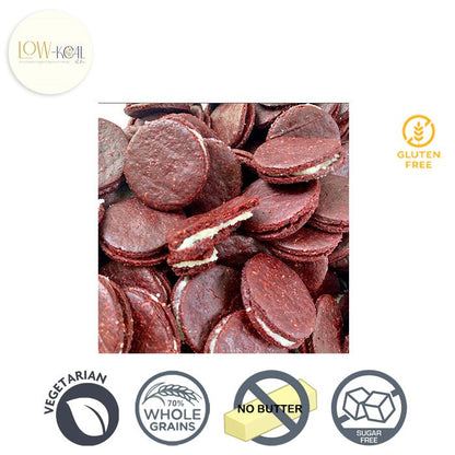 Sandwich Cookies ( Mixed Cookies, Cookies & Cream, Cacao Nibs, Red Velvet, Peanut Butter, Chocolate Malt ) - Low - Kcal - Sprouted Seeds - Red Velvet (Vegan) - Sandwich Cookies ( Mixed Cookies, Cookies & Cream, Cacao Nibs, Red Velvet, Peanut Butter, Chocolate Malt ) - 