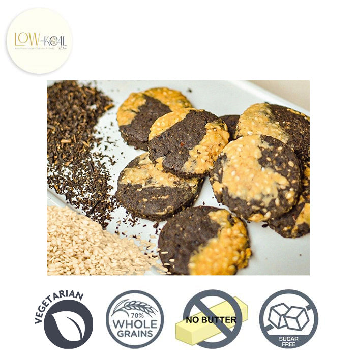 Hojicha White Sesame Cookies (Vegan)