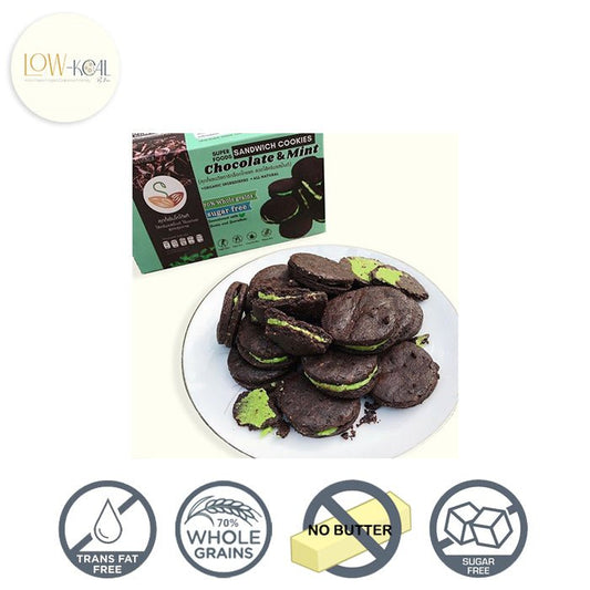 Sandwich Cookies - Chocolate Mint - Low - Kcal - Sprouted Seeds - Sandwich Cookies - Chocolate Mint - 
